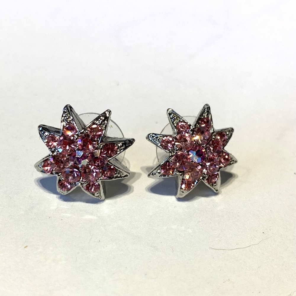 💝Vintage Pink Star Stud Earrings Retro